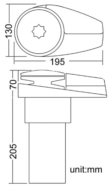 Windlass 1000W Vertical Alu Base 8mm Gypsy - VA1000