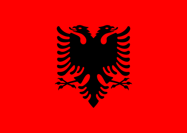 Albania Courtesy Flag 30 x 45cm