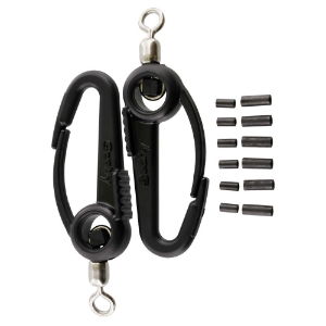 Downrigger Weight Swivel Hooks with Wire Connector Sleeves (2pcs)