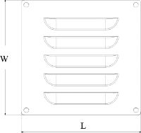 66641 Type B Vent Plate Dimensions