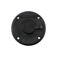 Scotty 344 Round Flush Deck Mount, Black, Sealed Base