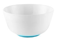 Sorona Non-Slip Bowl -White w Vivid Blue Non Slip