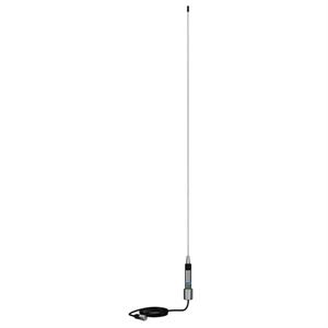 Skinny Mini S/S Whip AIS Antenna 0.9m 1"-14 Chrome 4.5m RG58