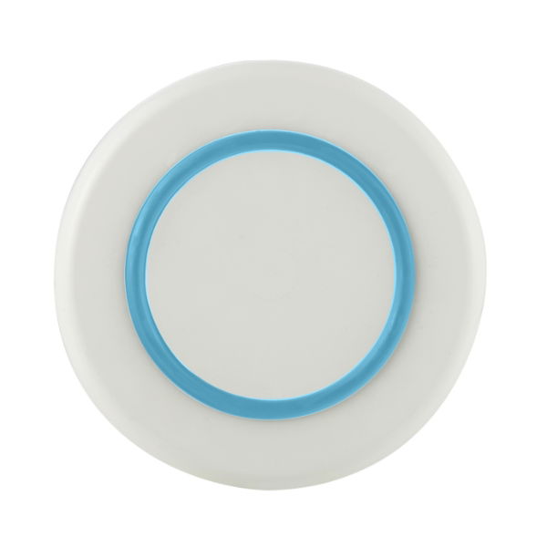 Sorona Non-Slip Medium Plate -White w Vivid Blue Non Slip