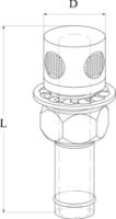 66578 SS Tank Vent Dimensions