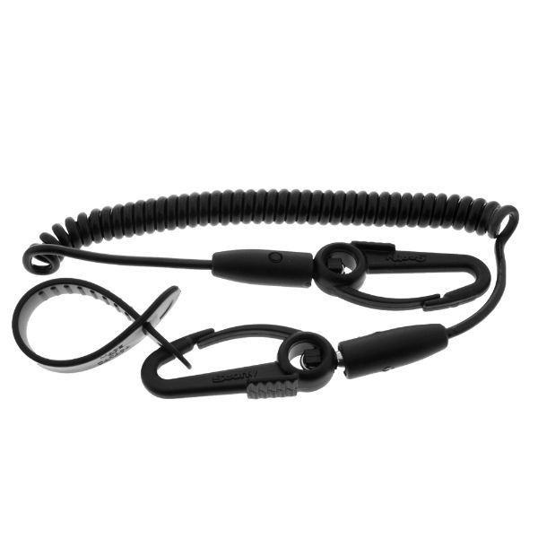 Scotty 130 Safety Leash c/w Flexcoil, Black