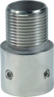 Adapts 1" dia Pipe to 1"-14 Male Thread - Stainless Steel