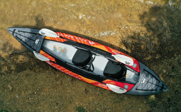 Aqua Marina Memba-390 2 Person Touring Kayak w/ Paddle Set