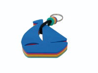 Floating Foam Key Fob - Sailboat - Pack of 6