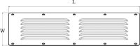 66644 SS Type C Vent Plate dimensions