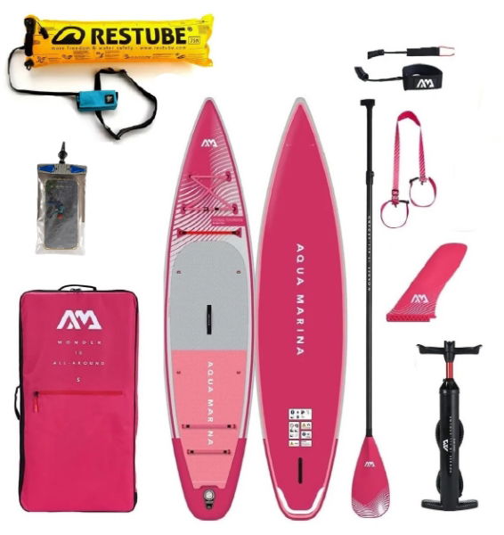 Coral (Raspberry) - Advanced All-Around iSUP 10'2", Restube Active & Aquapac Compact Plus Grey Phone Case - Exclusive Bundle Price!