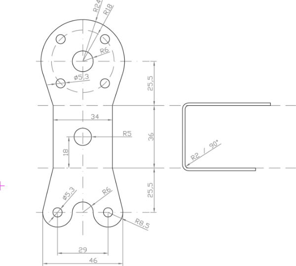 K2W Top Bracket - Stainless Steel