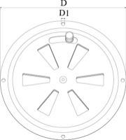 66653 Vent Plate Lockable Dimensions