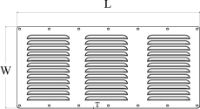 66647 SS Type D Vent Plate Dimensions