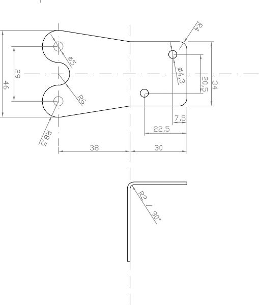 K2W Bow/Stern Forward Facing Bracket - Stainless Steel