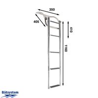 RIB Ladder Telescopic 1.16m, 5 Steps  - RIB500