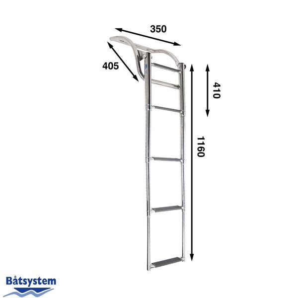 RIB Ladder Telescopic 1.16m, 5 Steps  - RIB500