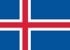 Iceland Courtesy Flag 30 x 45cm